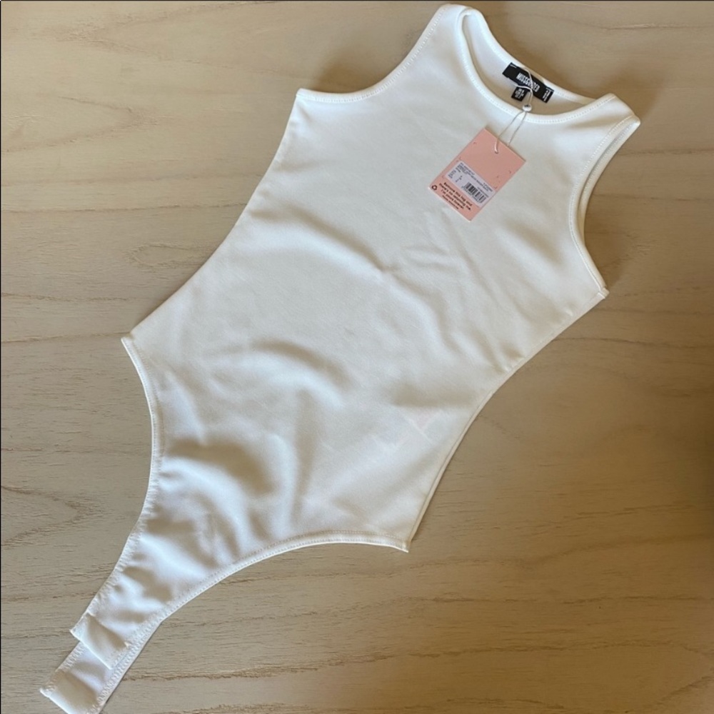 white missguided body suit NWT